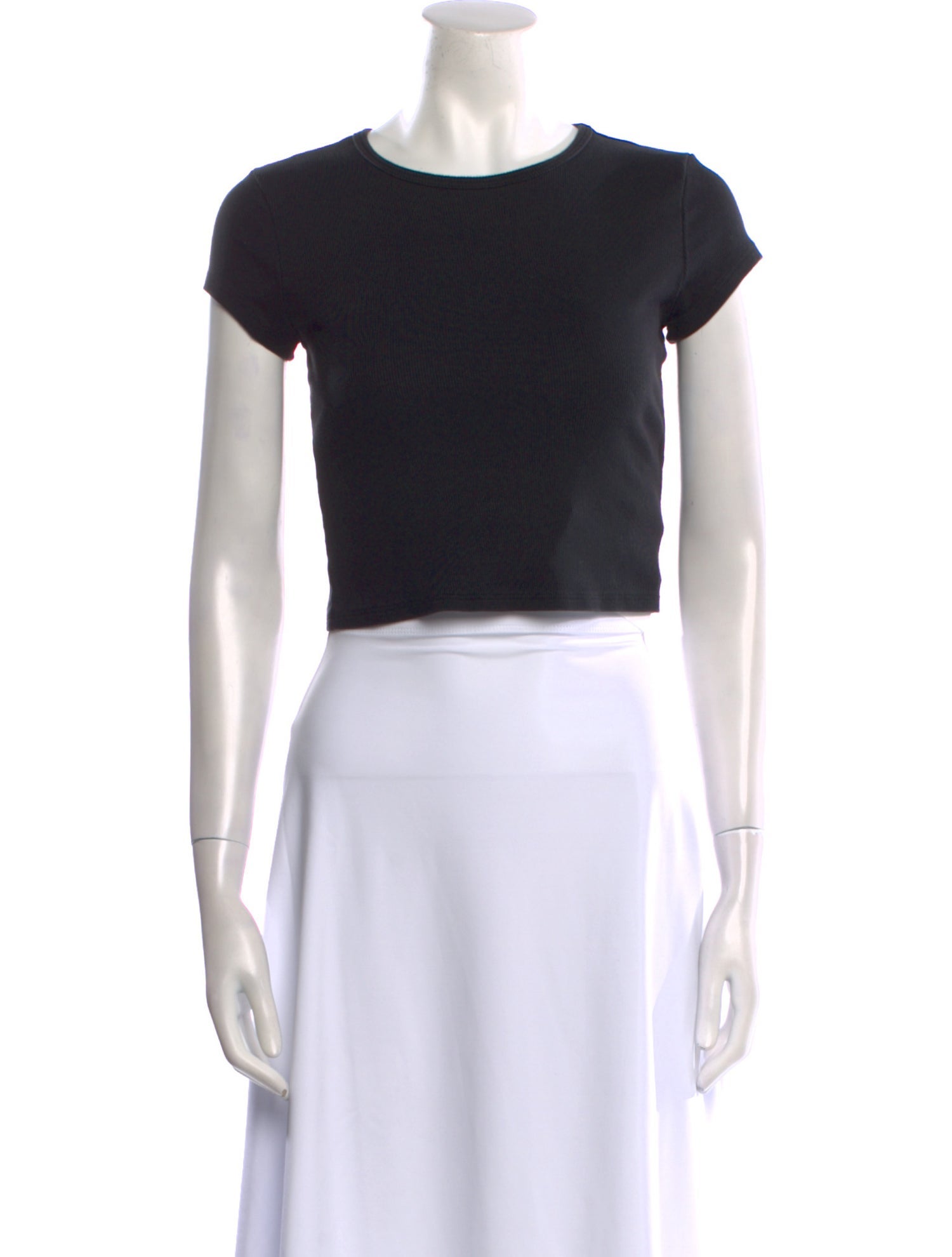 Reformation Crew Neck Short Sleeve Crop Top