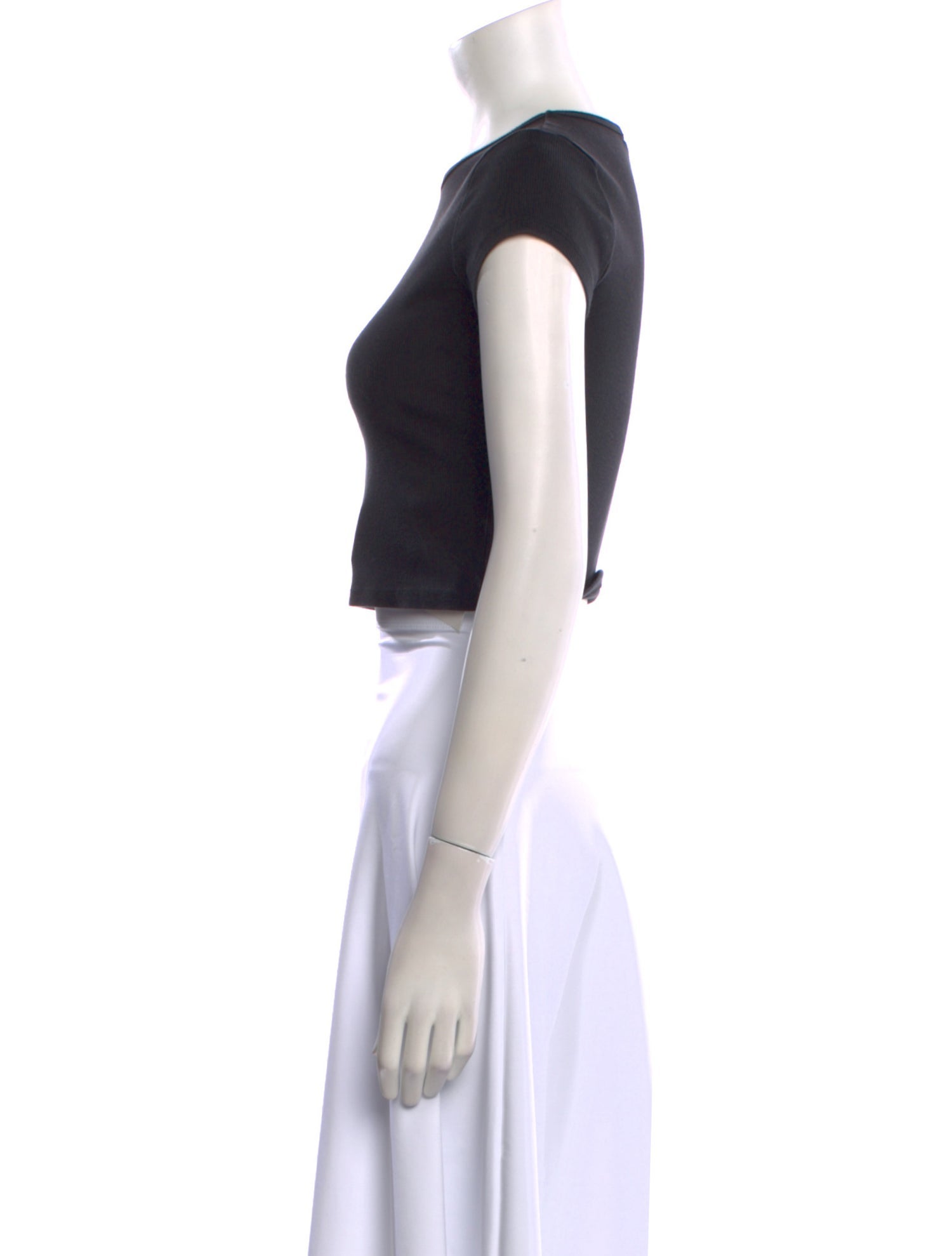 Reformation Crew Neck Short Sleeve Crop Top