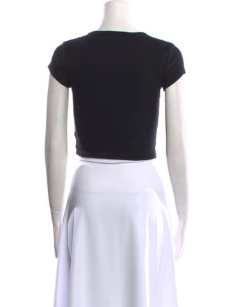 Reformation Crew Neck Short Sleeve Crop Top