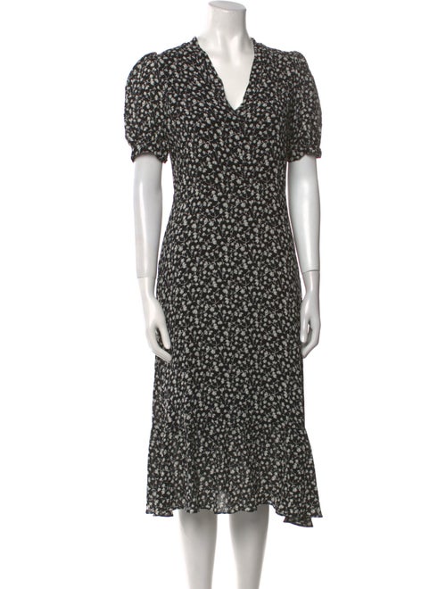 Reformation Floral Print Knee-Length Dress