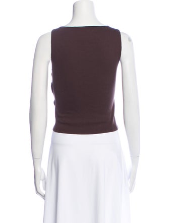 Reformation Bateau Neckline Sleeveless Crop Top