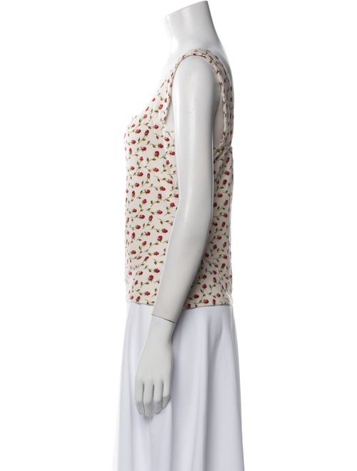 Reformation Floral Print Square Neckline Top