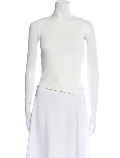 Reformation Linen Bateau Neckline Crop Top