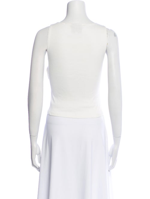 Reformation Linen Bateau Neckline Crop Top