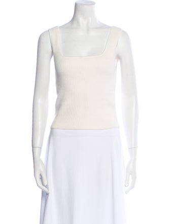 Reformation Square Neckline Sleeveless Crop Top