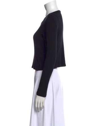 Reformation Scoop Neck Long Sleeve Crop Top