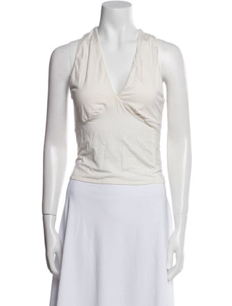 Reformation V-Neck Sleeveless Crop Top