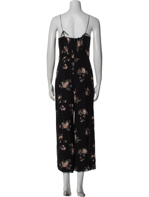 Reformation Floral Print Square Neckline Jumpsuit