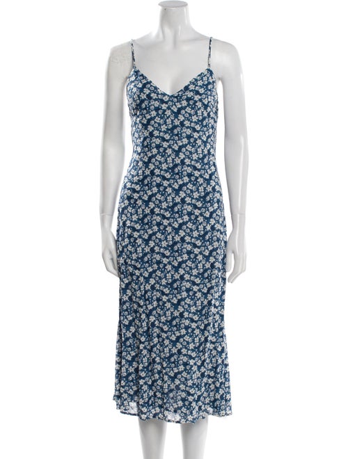Reformation Floral Print Midi Length Dress