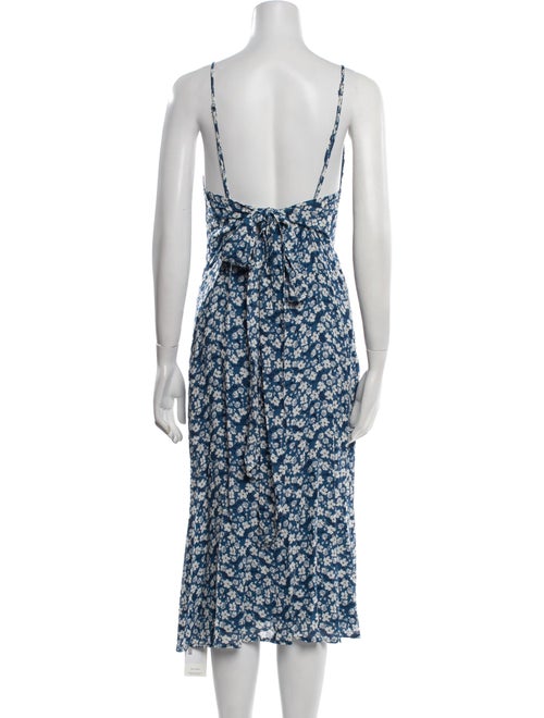 Reformation Floral Print Midi Length Dress