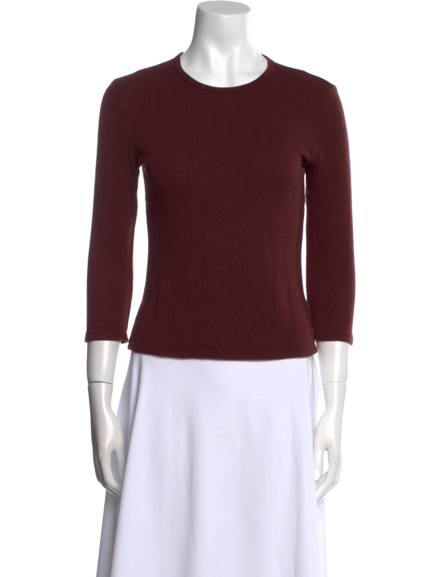 Reformation Crew Neck Three-Quarter Sleeve Top