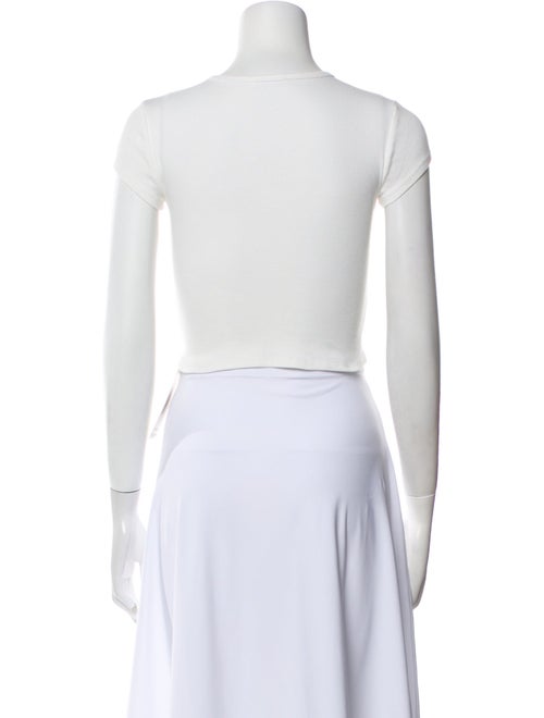 Reformation Graphic Print Crew Neck Crop Top