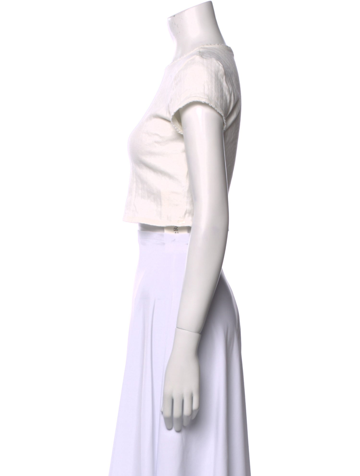 Reformation Crew Neck Short Sleeve Crop Top