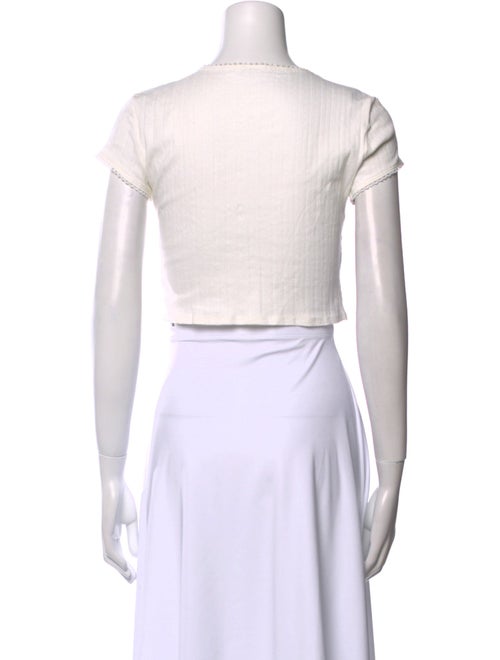 Reformation Crew Neck Short Sleeve Crop Top