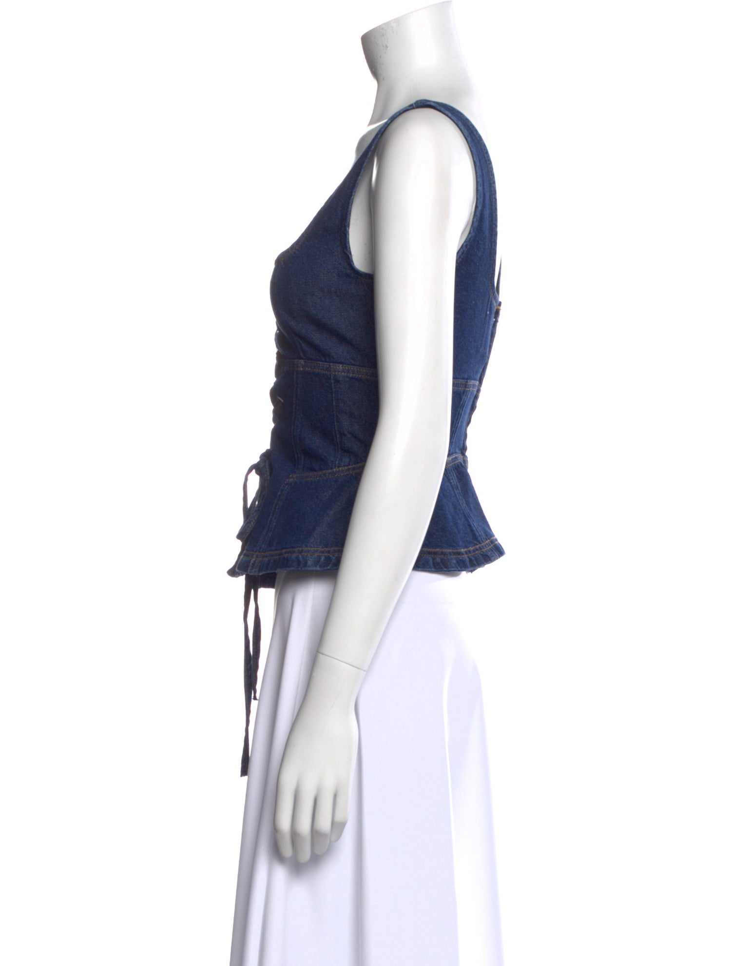 Reformation Square Neckline Sleeveless Crop Top