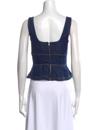 Reformation Square Neckline Sleeveless Crop Top