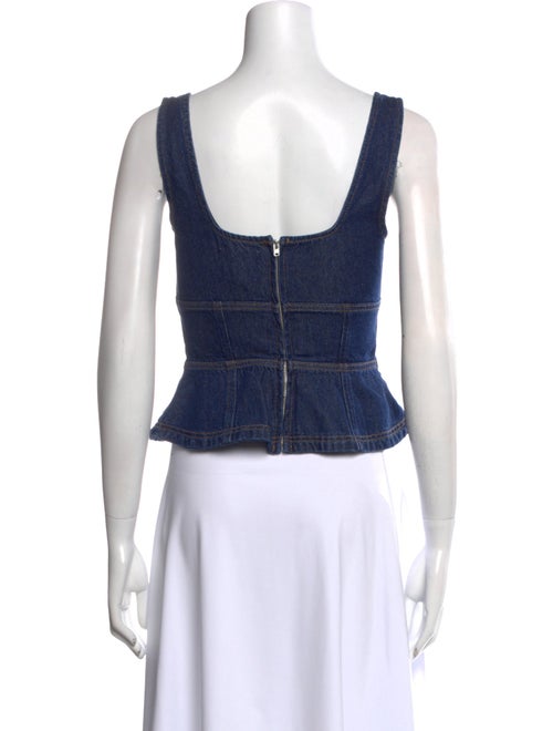 Reformation Square Neckline Sleeveless Crop Top