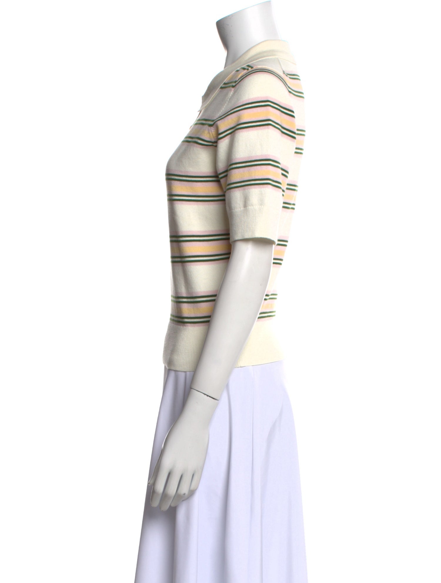 Reformation Striped Short Sleeve Polo