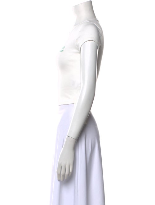 Reformation Graphic Print Crew Neck Crop Top