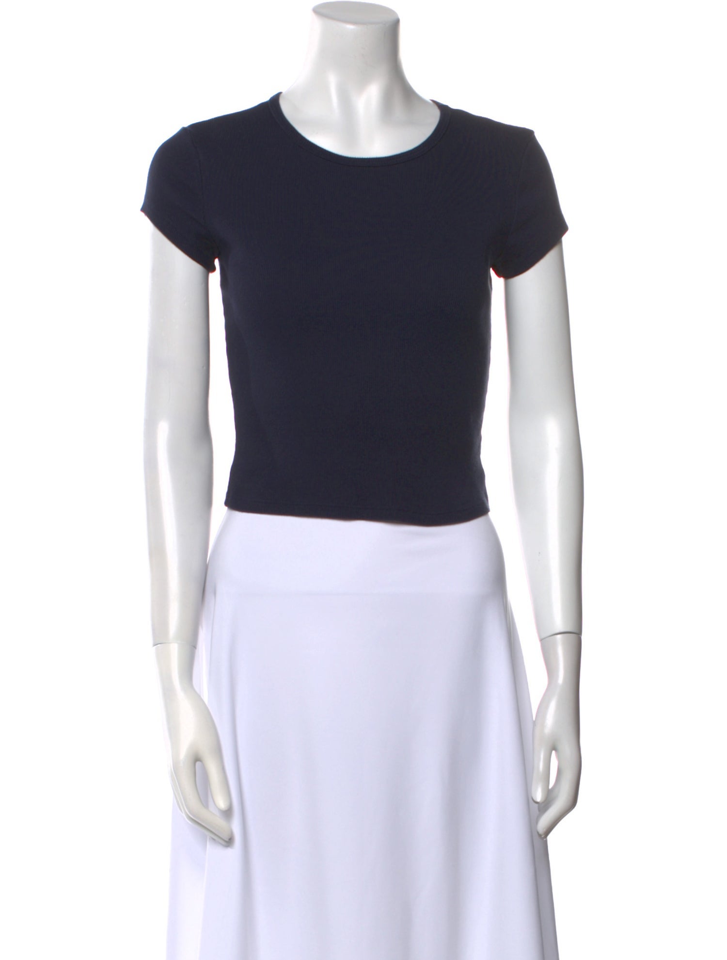 Reformation Scoop Neck Short Sleeve Crop Top