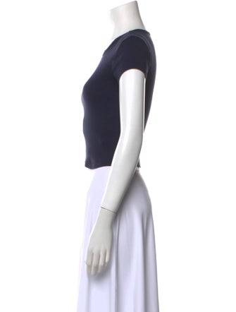 Reformation Scoop Neck Short Sleeve Crop Top