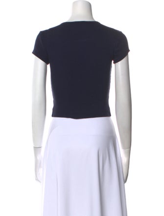 Reformation Scoop Neck Short Sleeve Crop Top