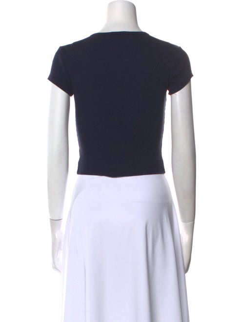 Reformation Scoop Neck Short Sleeve Crop Top