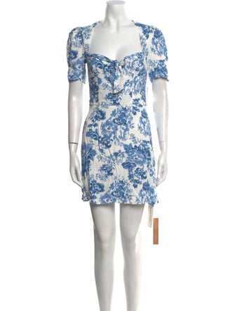 Reformation Floral Print Mini Dress