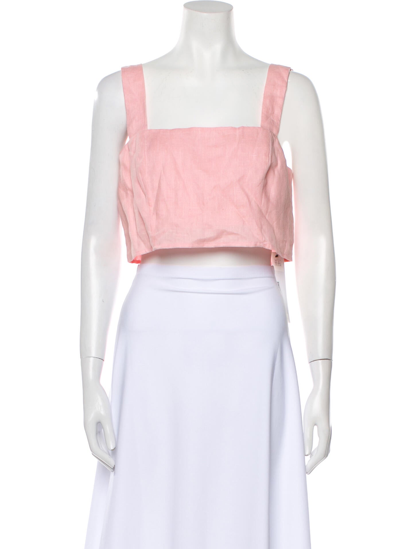 Reformation Square Neckline Sleeveless Crop Top