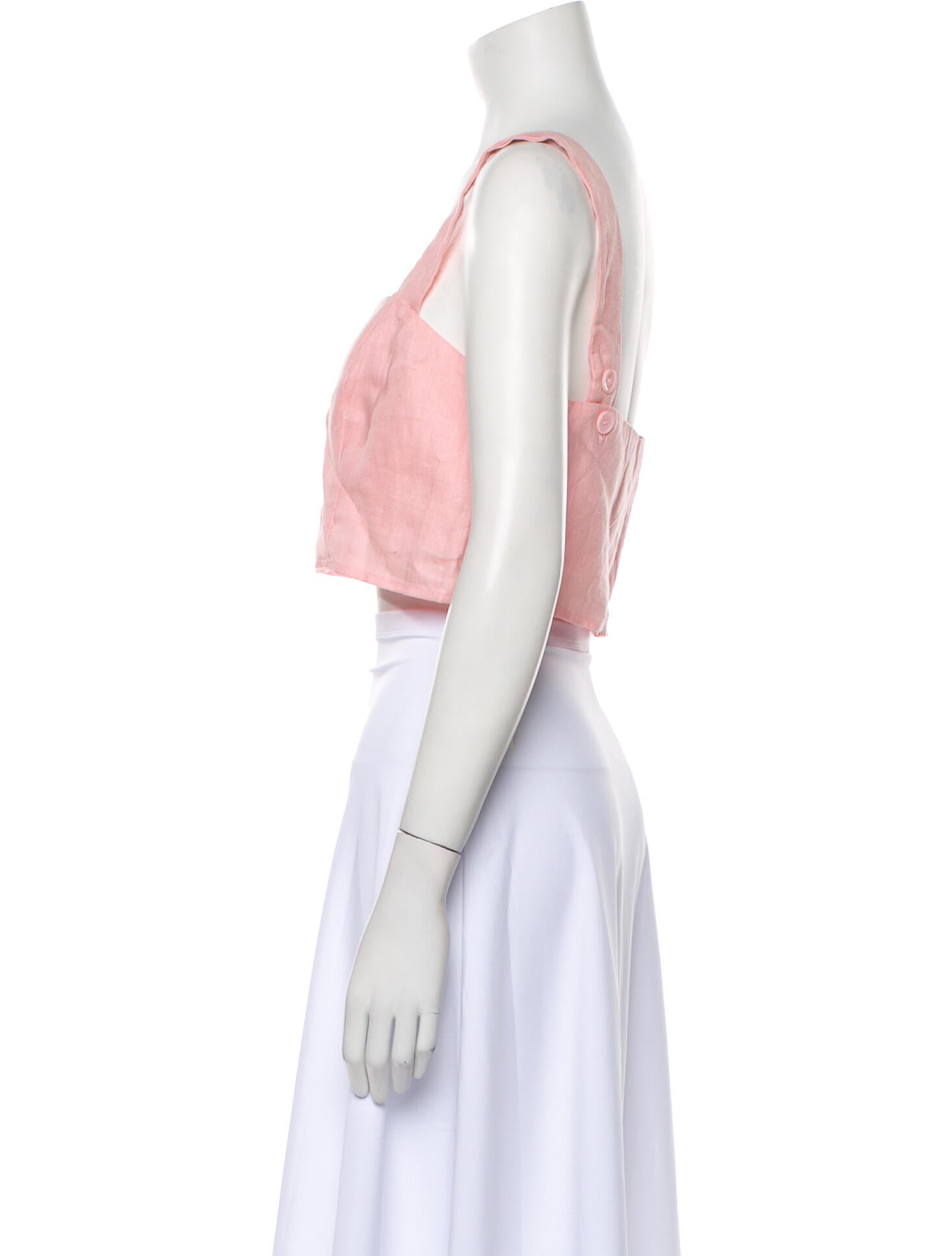 Reformation Square Neckline Sleeveless Crop Top