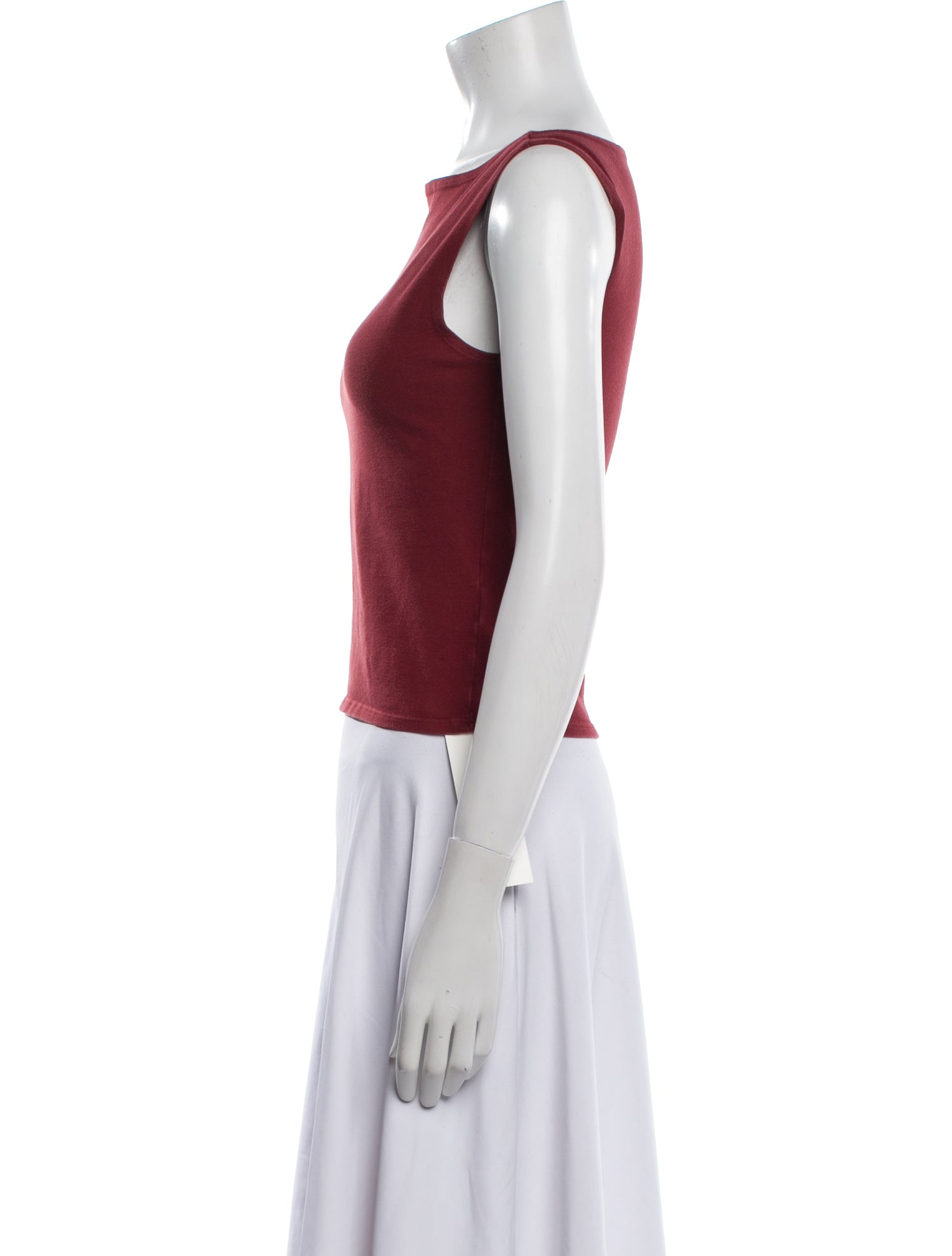 Reformation Bateau Neckline Sleeveless Crop Top