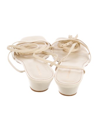 Reformation Leather Animal Print Sandals