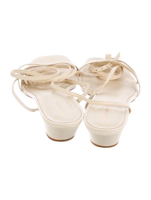 Reformation Leather Animal Print Sandals