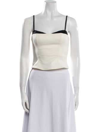 Reformation Square Neckline Sleeveless Crop Top