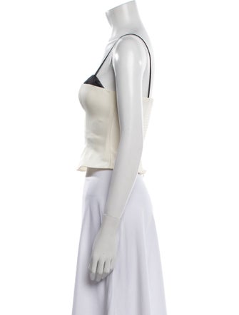 Reformation Square Neckline Sleeveless Crop Top