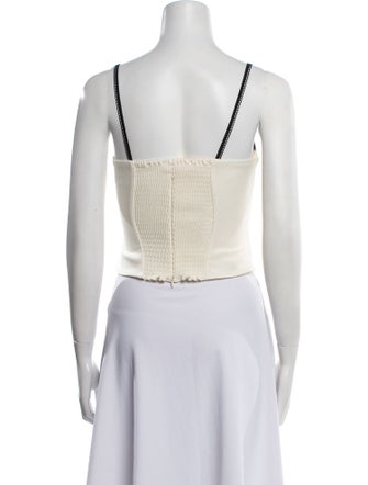 Reformation Square Neckline Sleeveless Crop Top