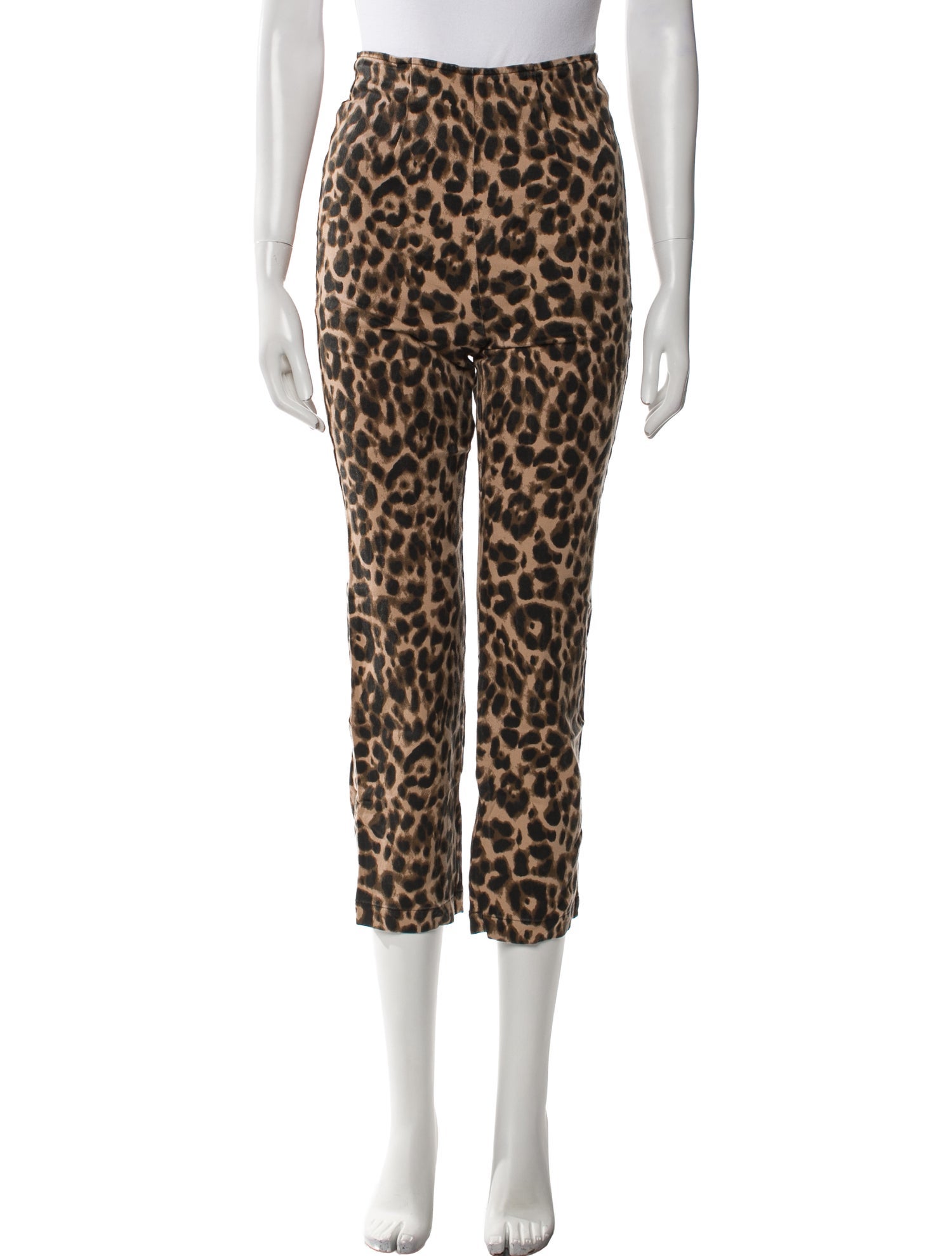 Reformation Animal Print Straight Leg Pants