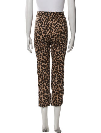 Reformation Animal Print Straight Leg Pants