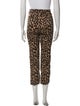 Reformation Animal Print Straight Leg Pants