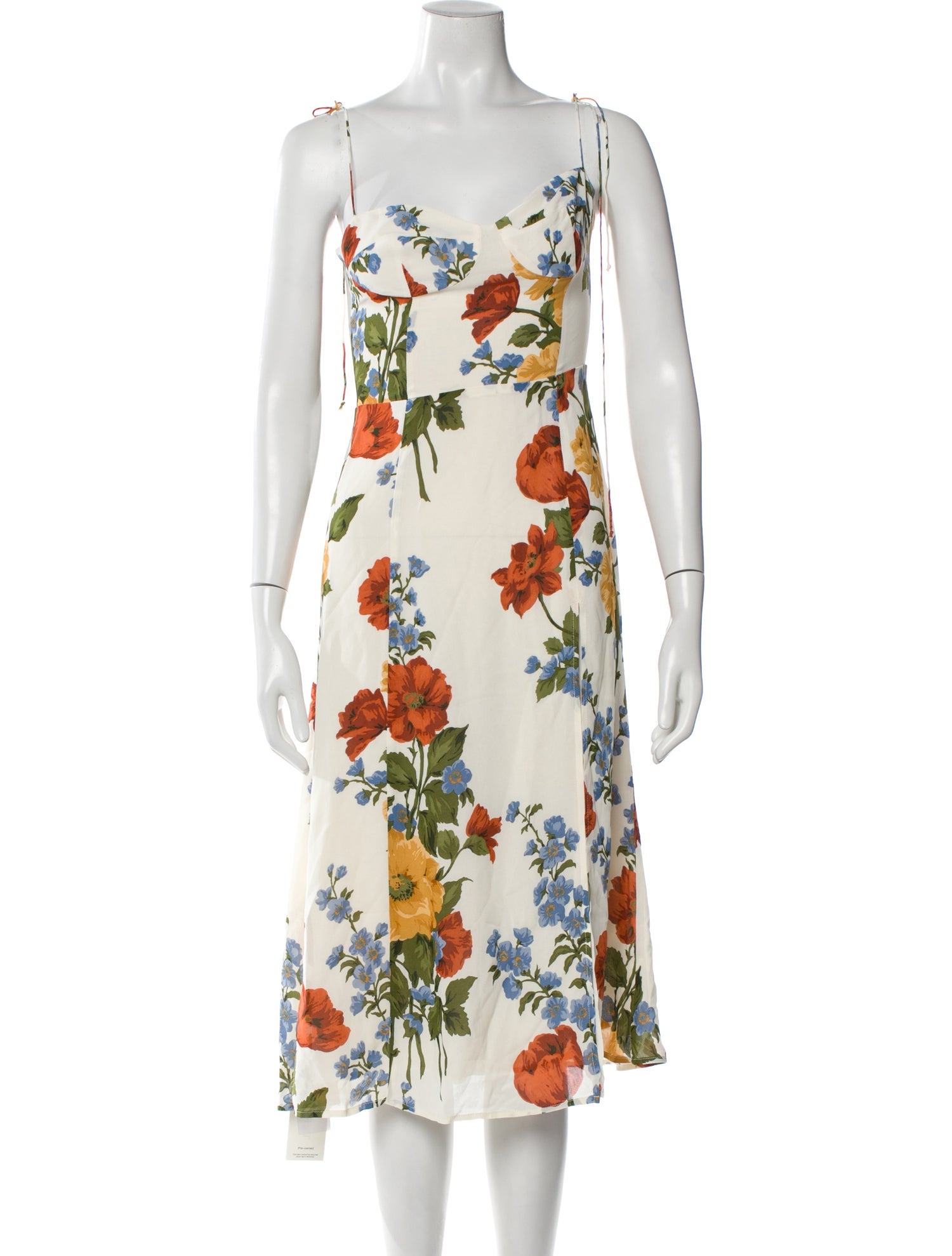 Reformation Floral Print Knee-Length Dress
