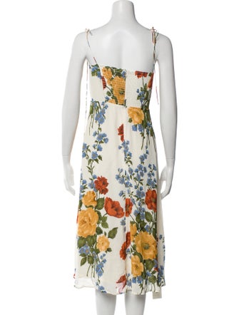 Reformation Floral Print Knee-Length Dress
