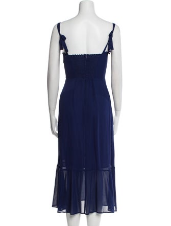 Reformation Square Neckline Midi Length Dress