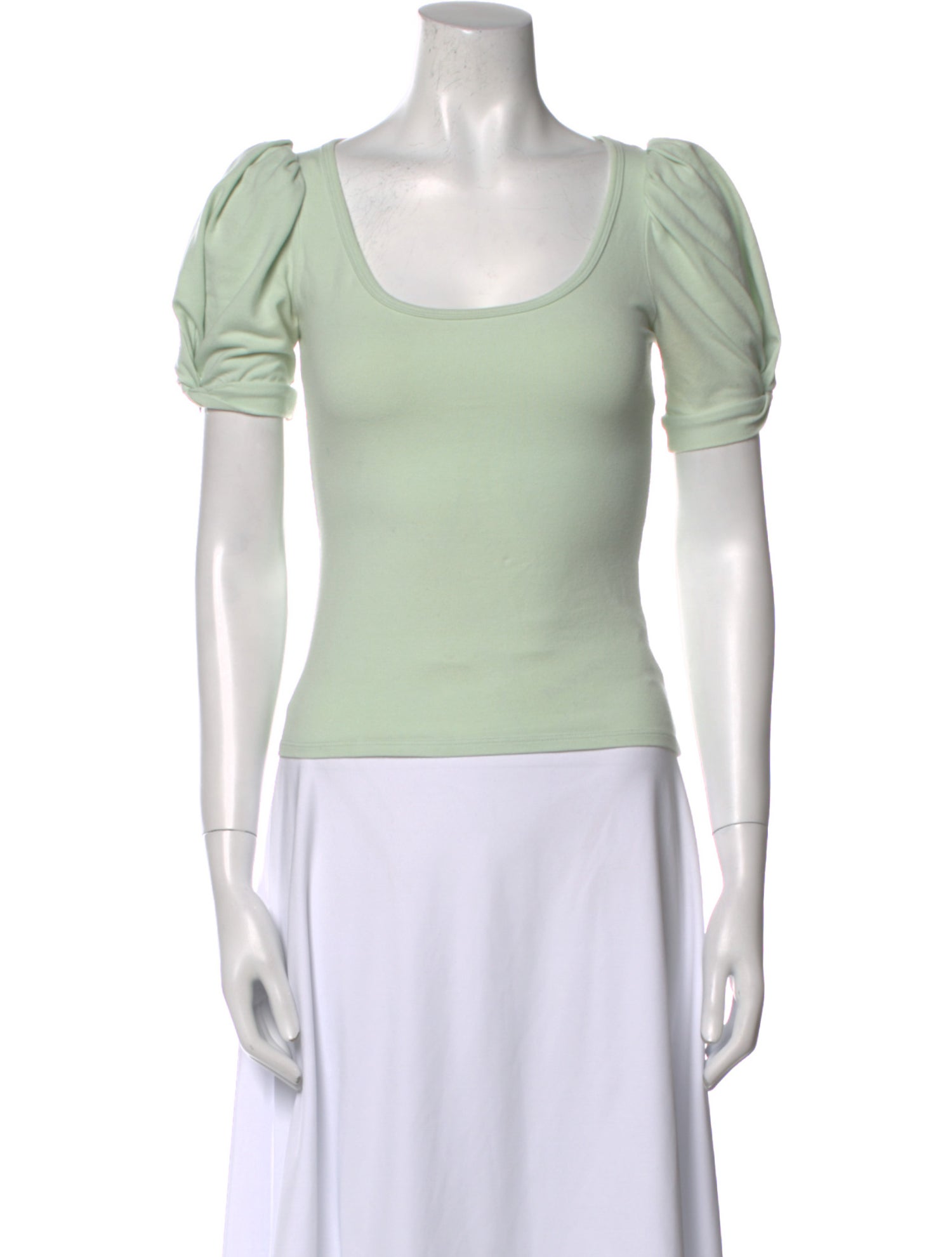 Reformation Scoop Neck Short Sleeve Crop Top