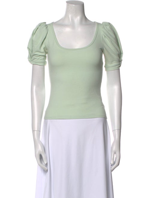 Reformation Scoop Neck Short Sleeve Crop Top