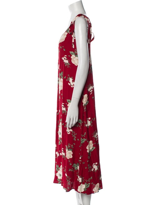 Reformation Floral Print Midi Length Dress