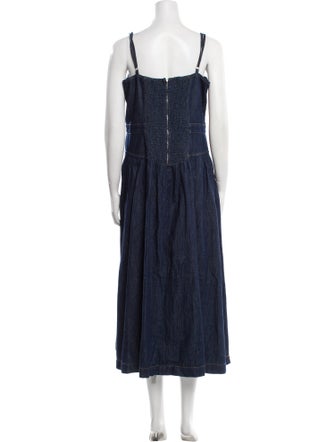 Reformation Square Neckline Midi Length Dress