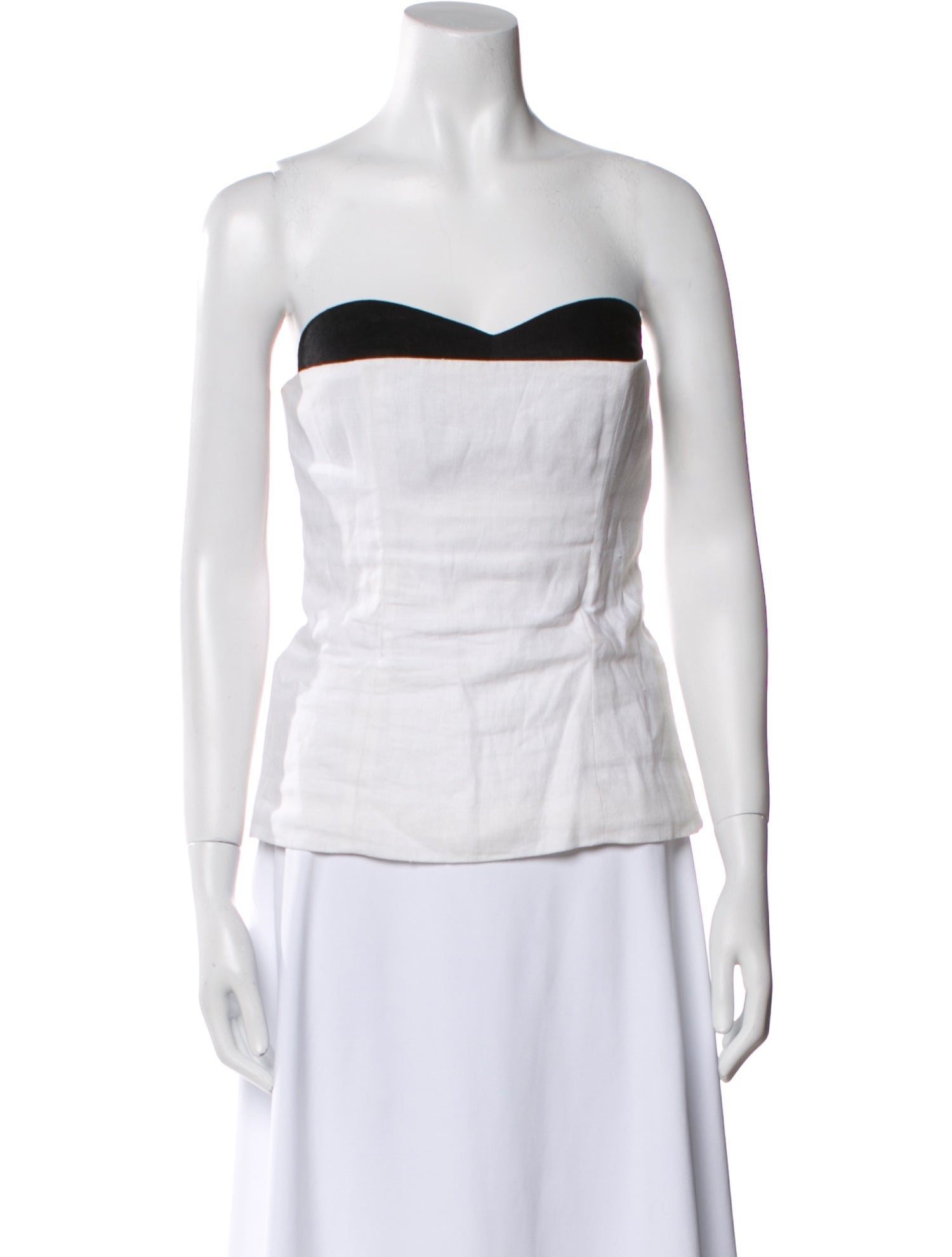 Reformation Linen Strapless Crop Top