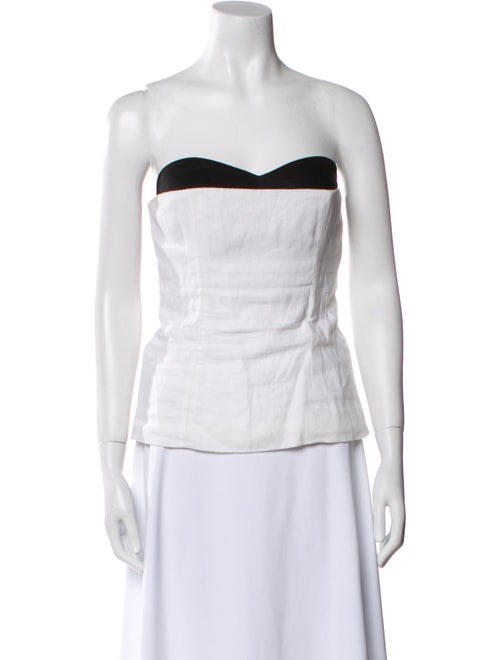 Reformation Linen Strapless Crop Top