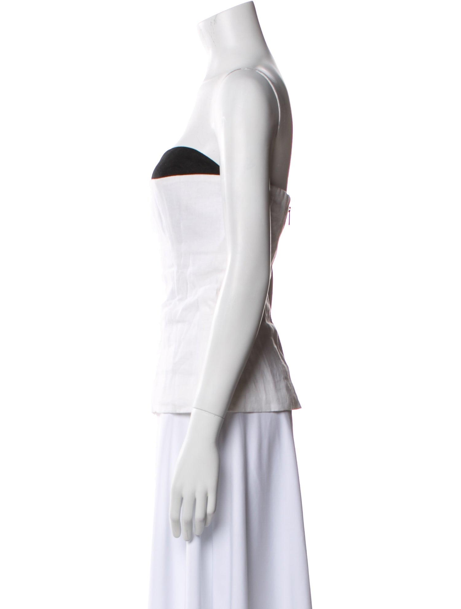 Reformation Linen Strapless Crop Top