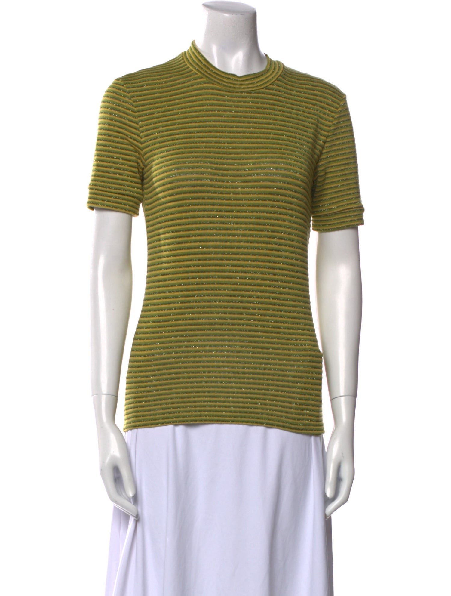 Reformation Striped Crew Neck Polo